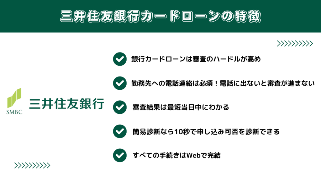 三井住友銀行カードローンの特徴