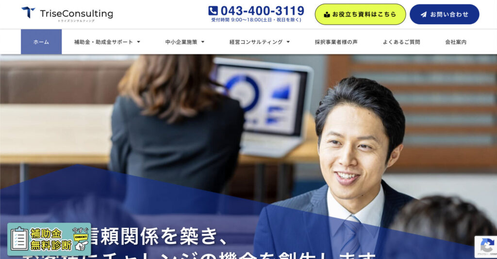トライズコンサルティングの補助金申請代行