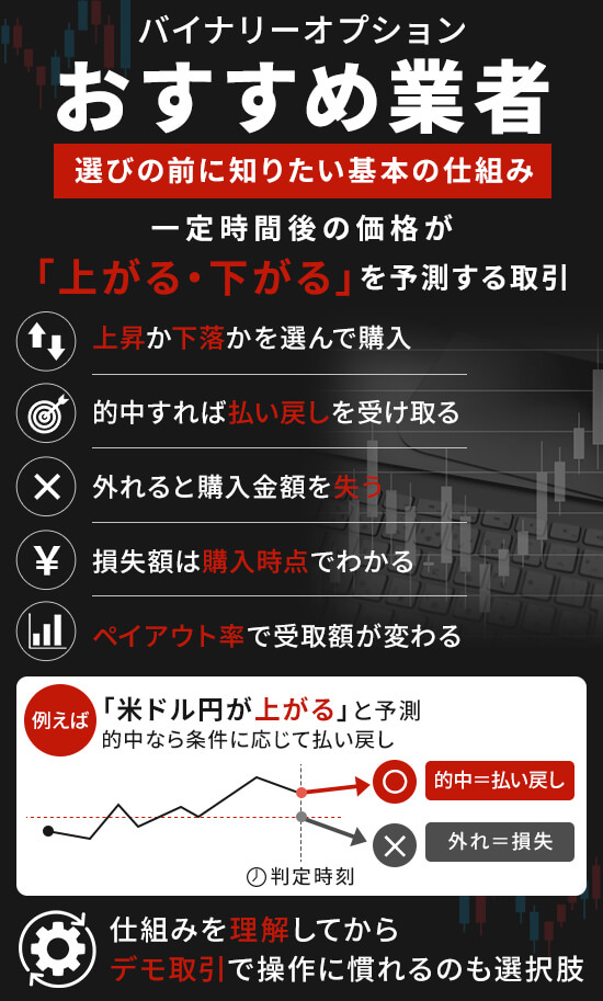バイナリーオプションの仕組みを初心者向けに解説