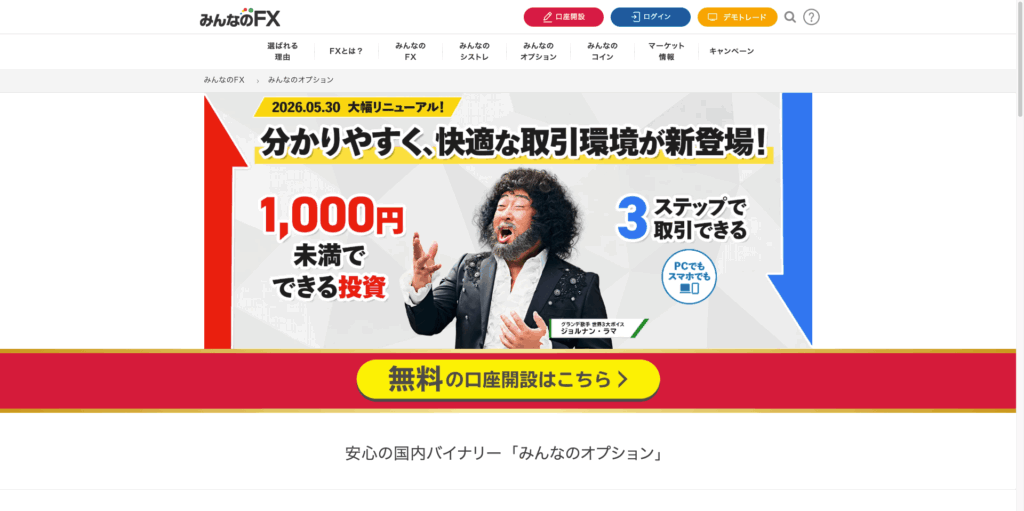 みんなのFX「みんなのオプション」